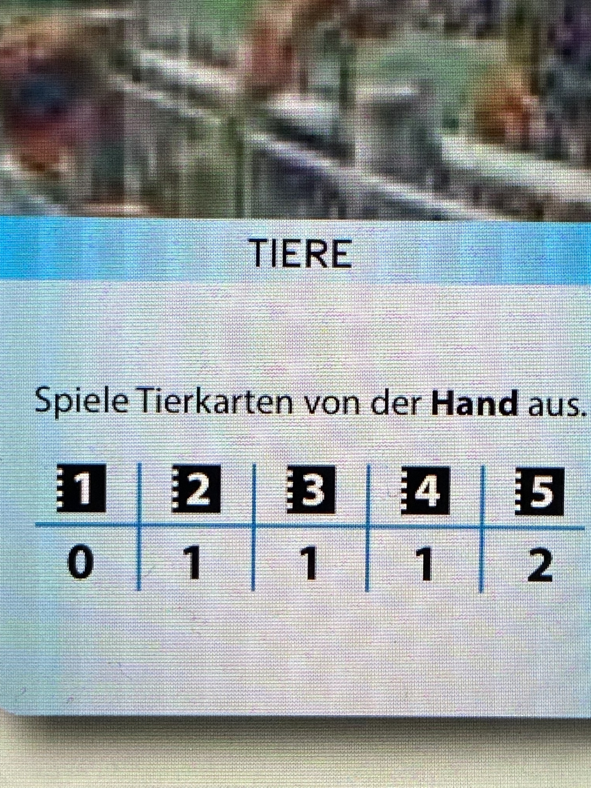 Unterschiedliche Möglichkeiten in Abhängigkeit der Slots 1-5.