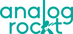 Logo analog rockt Schriftzug
